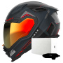 Casque Integral Nexx X.WST3 Fluence Grey Red Matt + X.COM 3 Pro