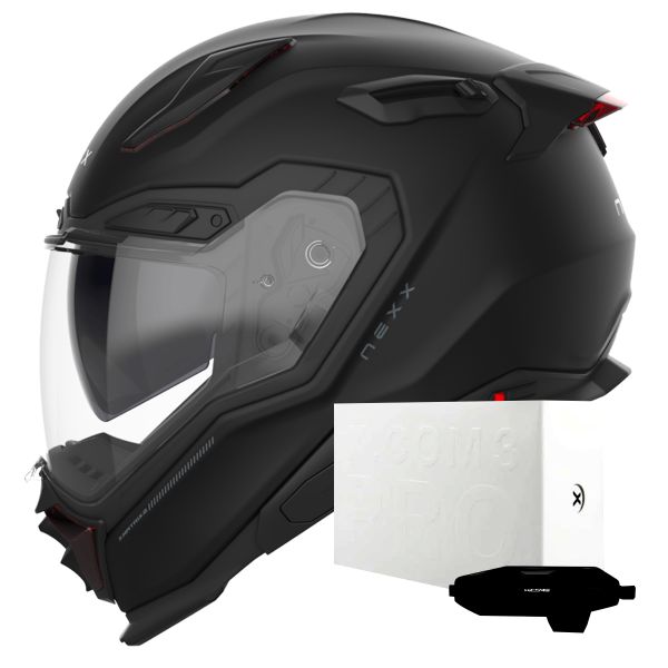 Casque Integral Nexx X.WST3 Plain Black Matt + X.COM 3 Pro