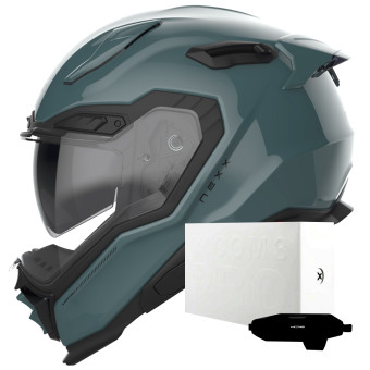 Casque Integral Nexx X.WST3 Plain Wild Blue + X.COM 3 Pro