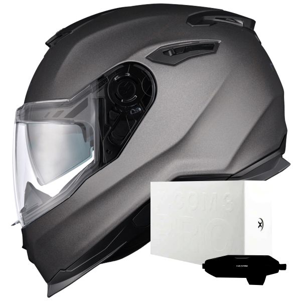 Casque Integral Nexx Y.100 Core Titanium Matt + X.COM 3 Pro