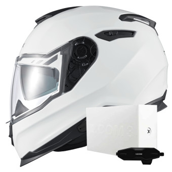 Casque Integral Nexx Y.100 Core White Pearl + X.COM 3