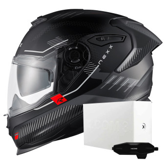 Casque Integral Nexx Y.100R Baron Black Matt + X.COM 3