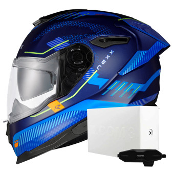 Casque Integral Nexx Y.100R Baron Indigo Blue Matt + X.COM 3