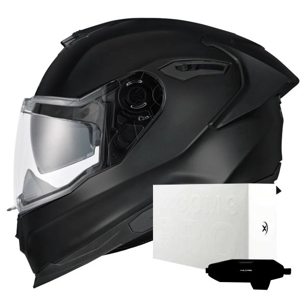 Casque Integral Nexx Y.100R Full Black Matt + X.COM 3 Pro