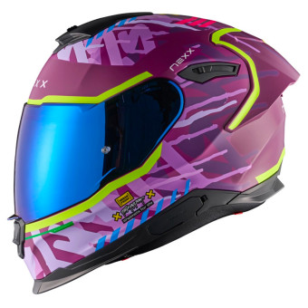 Casque Integral Nexx Y.100R Urbangram Aubergine Mat
