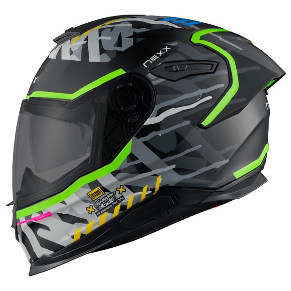 Casque Integral Nexx Y.100R Urbangram Black Matt Casque Integral Nexx Y.100R Urbangram Black Matt