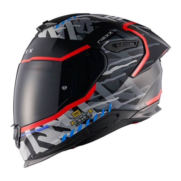 Casque Integral Nexx Y.100R Urbangram Black Red Mat Casque Integral Nexx Y.100R Urbangram Black Red Mat