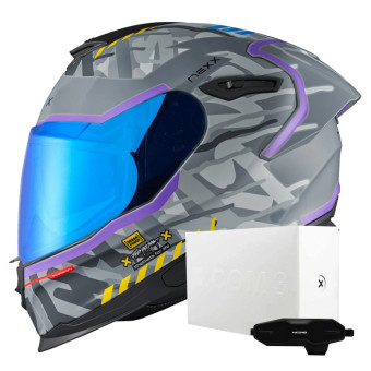 Casque Integral Nexx Y.100R Urbangram Nardo Grey Matt + X.COM 3