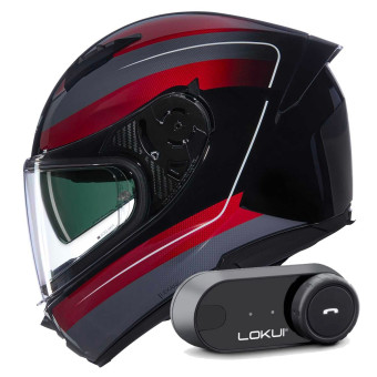 Casque Integral Nolan N60-6 Ermetico 345 + Kit Bluetooth Lokui K30