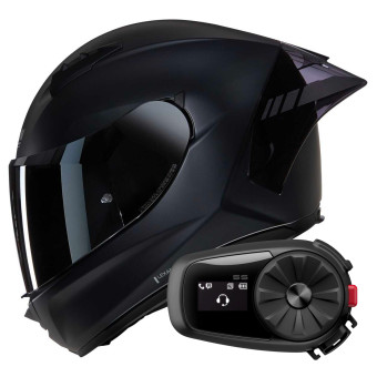 Casque Integral Nolan N60-6 Sport Argento 333 + Kit Bluetooth 5S Solo