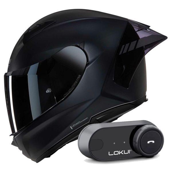 Casque Integral Nolan N60-6 Sport Argento 333 + Kit Bluetooth Lokui K30