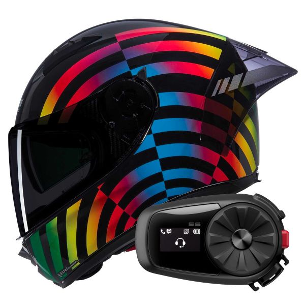 Casque Integral Nolan N60-6 Sport Policromo 343 + Kit Bluetooth 5S Solo