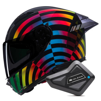 Casque Integral Nolan N60-6 Sport Policromo 343 + Kit Bluetooth BT Mini