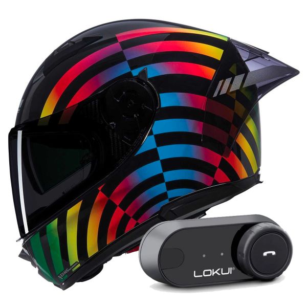 Casque Integral Nolan N60-6 Sport Policromo 343 + Kit Bluetooth Lokui K30
