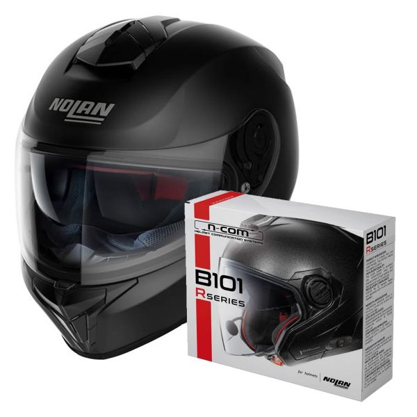 Casque Integral Nolan N80-8 Classic N-Com Flat Black 10 + Kit Bluetooth B101R