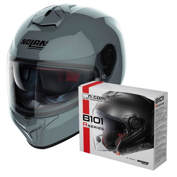 Casque Integral Nolan N80-8 Classic N-Com Slate Grey 8 + Kit Bluetooth B101R