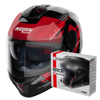 Casque Integral Nolan N80-8 Meteor N-Com 68 + Kit Bluetooth B101R
