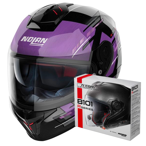 Casque Integral Nolan N80-8 Meteor N-Com 70 + Kit Bluetooth B101R