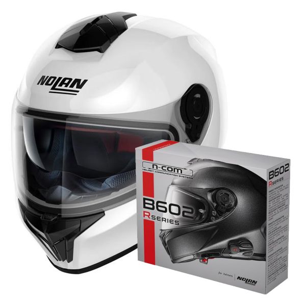 Casque Integral Nolan N80-8 Special N-Com White 15 + Kit Bluetooth B602R
