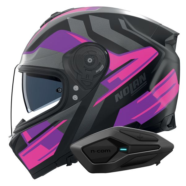 Casque Integral Nolan N80-8 Trittico 358 + Kit Bluetooth N-Com Bluetooth+