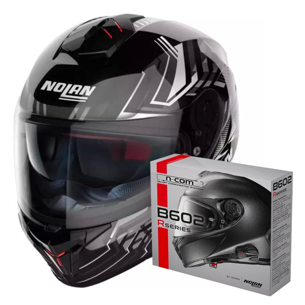 Casque Integral Nolan N80-8 Turbolence N-Com 77 + Kit Bluetooth B602R