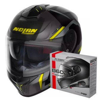 Casque Integral Nolan N80-8 Wanted N-Com 72 + Kit Bluetooth B602R