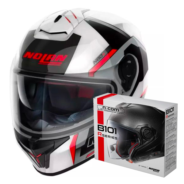 Casque Integral Nolan N80-8 Wanted N-Com 74 + Kit Bluetooth B101R