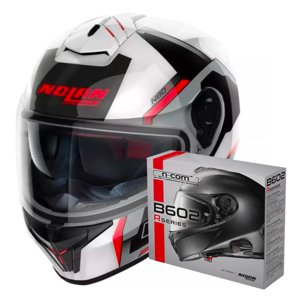 Casque Integral Nolan N80-8 Wanted N-Com 74 + Kit Bluetooth B602R