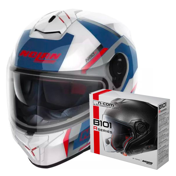 Casque Integral Nolan N80-8 Wanted N-Com 75 + Kit Bluetooth B101R