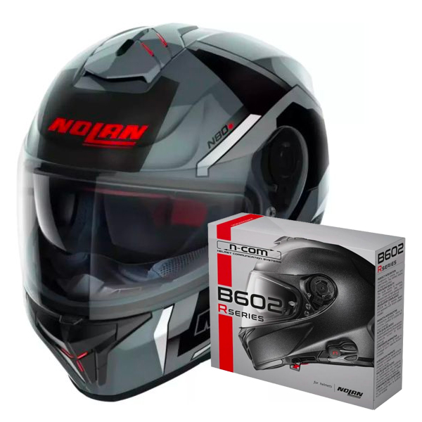 Casque Integral Nolan N80-8 Wanted N-Com 76 + Kit Bluetooth B602R