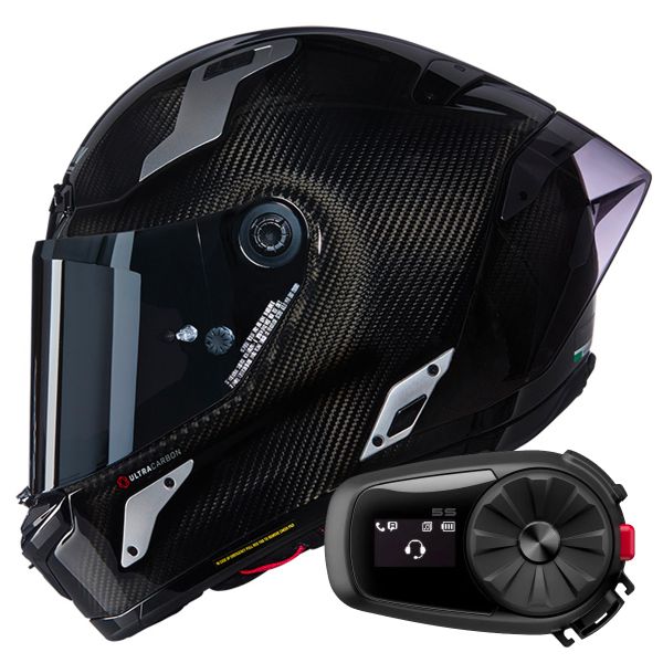 Casque Integral Nolan X-804 RS Ultra Carbon Argento 332 + Kit Bluetooth 5S Solo