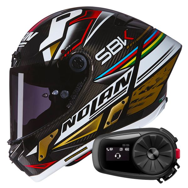 Casque Integral Nolan X-804 RS Ultra Carbon SBK 353 + Kit Bluetooth 5S Solo