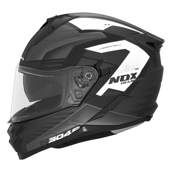 Casque Integral NOX N304S Carver Matt Black White