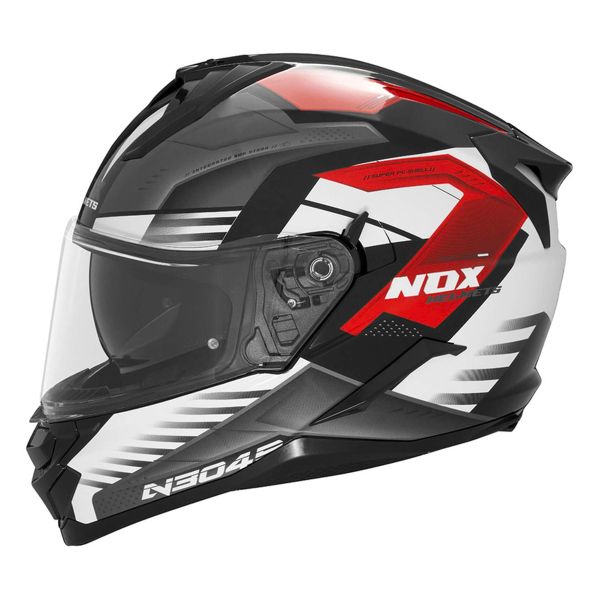 Casque Integral NOX N304S Carver White Red