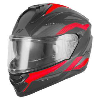 Casque Integral NOX N304S Revo Mat Black Red