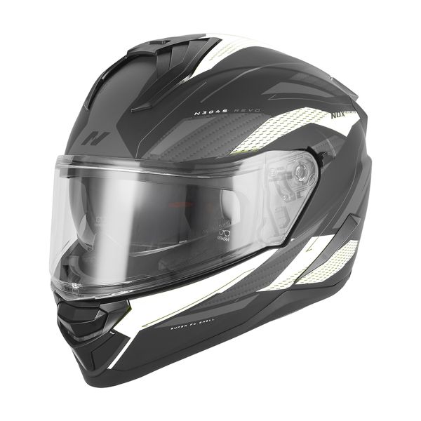 Casque Integral NOX N304S Revo Mat Black White