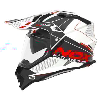 Casque Integral NOX N312 Drone White Red