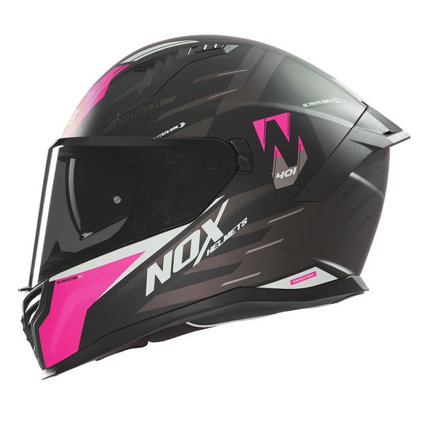Casque Integral NOX N401 Crower Matt Black Pink Casque Integral NOX N401 Crower Matt Black Pink