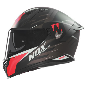 Casque Integral NOX N401 Crower Matt Black Red