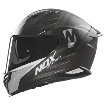 Casque Integral NOX N401 Crower Matt Black Silver