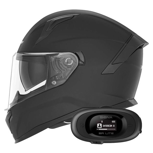Casque Integral NOX N401 Matt Black + Kit bluetooth 5R Lite