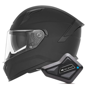 Casque Integral NOX N401 Matt Black + Kit Bluetooth BT Mini