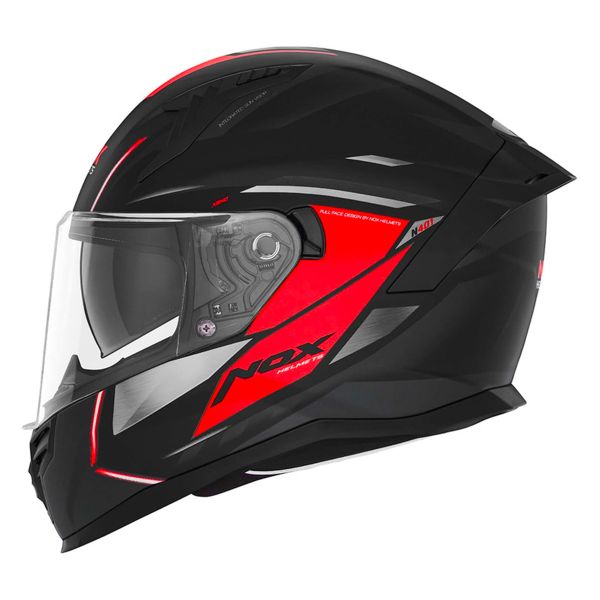 Casque Integral NOX N401 Xeno Matt Black Red Casque Integral NOX N401 Xeno Matt Black Red