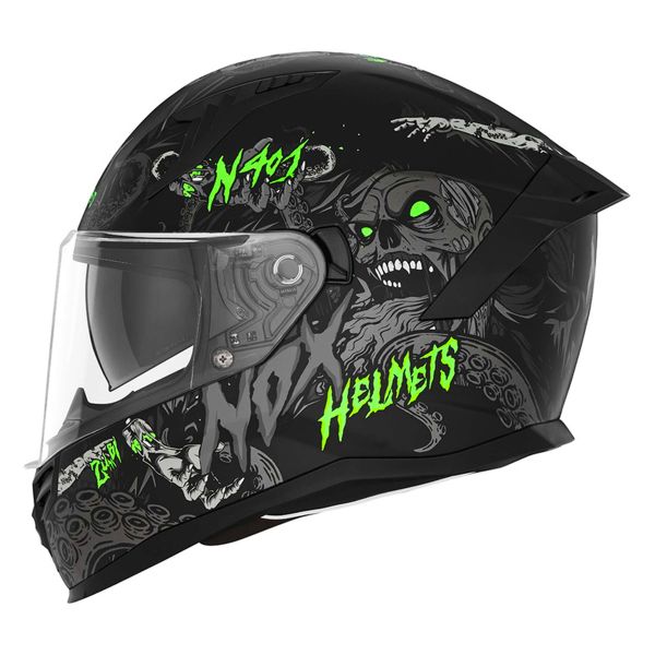 N401 Zumbi Matt Black Neon Green