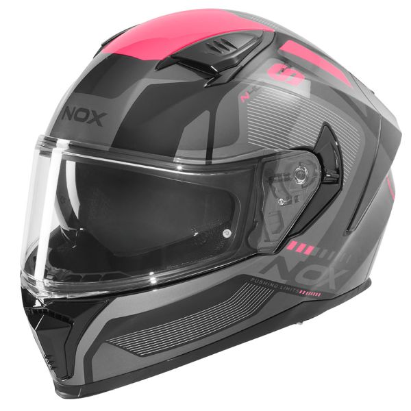 Casque Integral NOX N402 Mentor Black Pink Shiny