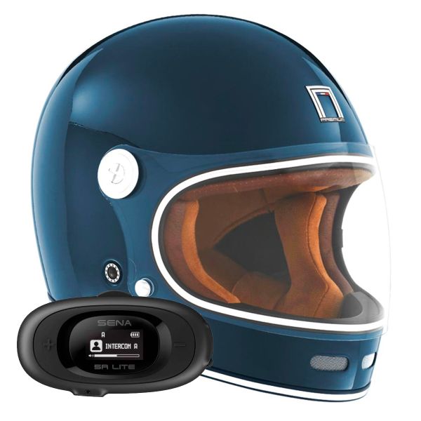 Casque Integral NOX Revenge Blue Petrole + Kit bluetooth 5R Lite