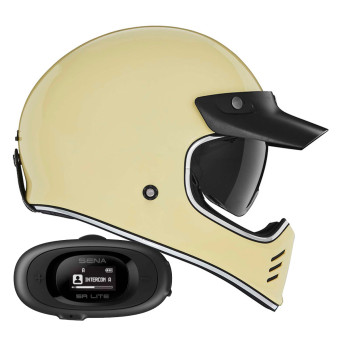 Casque Integral NOX Seventy II Ivory + Kit bluetooth 5R Lite