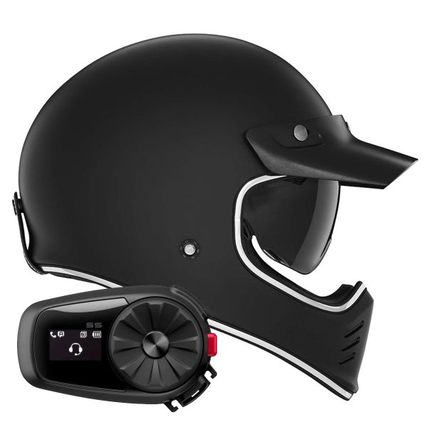 Casque Integral NOX Seventy II Matt Black + Kit Bluetooth 5S Solo Casque Integral NOX Seventy II Matt Black + Kit Bluetooth 5S Solo