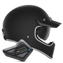 Casque Integral NOX Seventy II Matt Black + Kit Bluetooth BT Mini