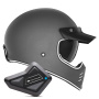 Casque Integral NOX Seventy II Matt Titanium + Kit Bluetooth BT Mini